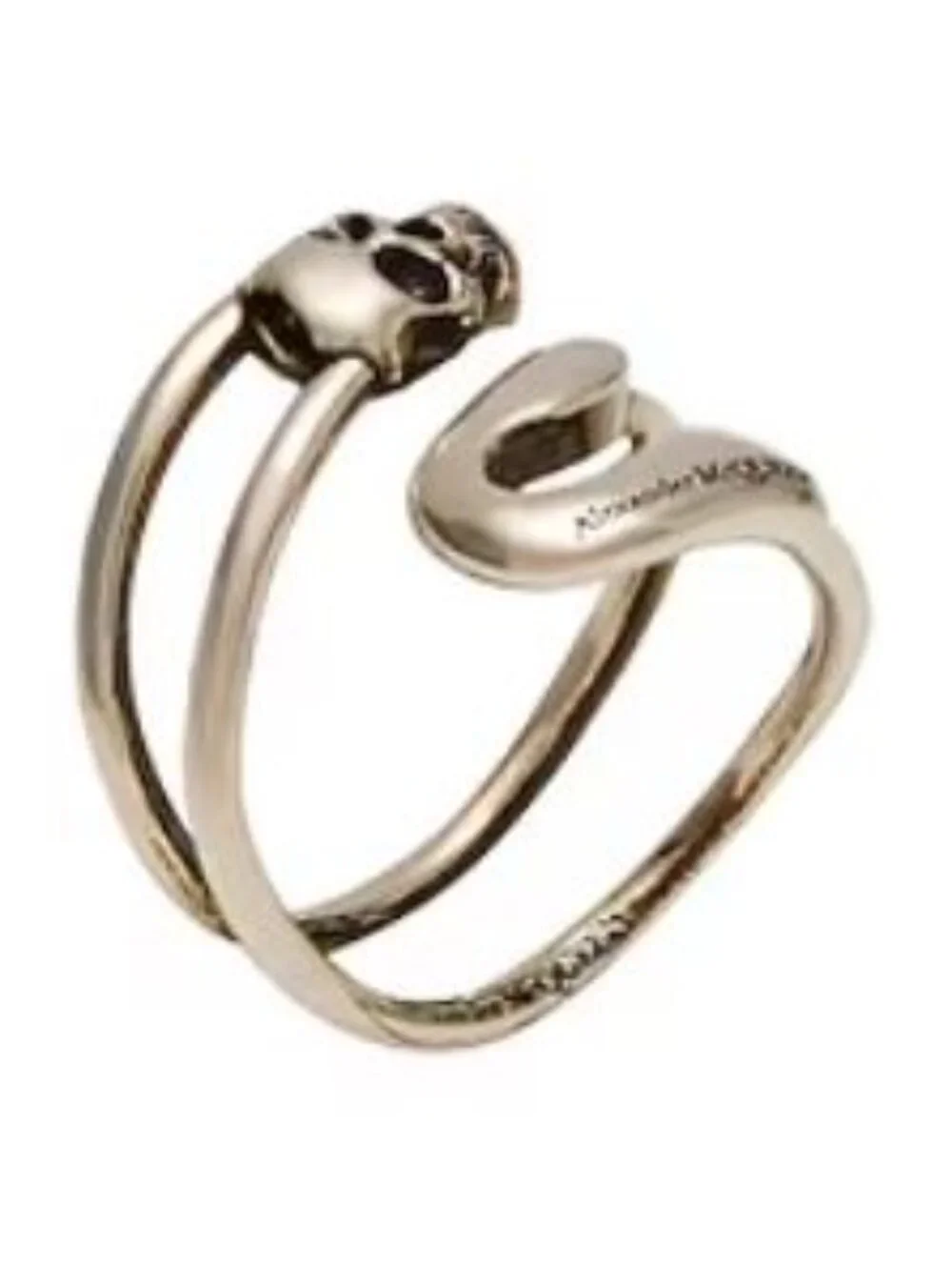 Alexander McQueen Pin Ring Silver Size IT 17